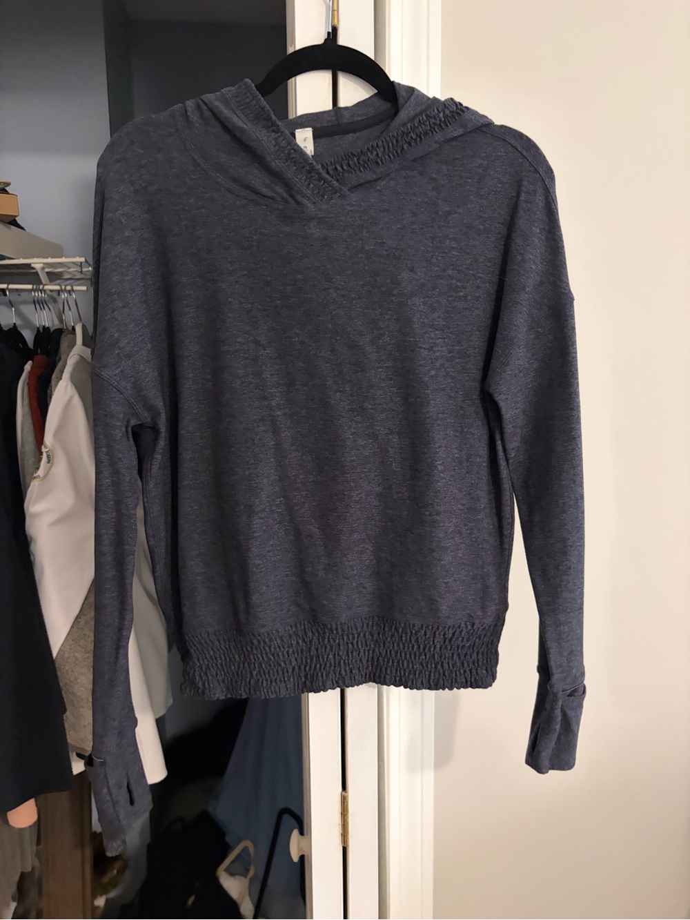 lululemon athletica Heathered Navy Blue Lightweight Hoodie